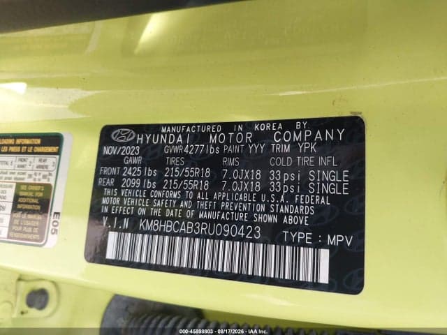 2024 HYUNDAI KONA SEL 9
