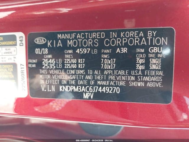 2018 KIA SPORTAGE LX 9