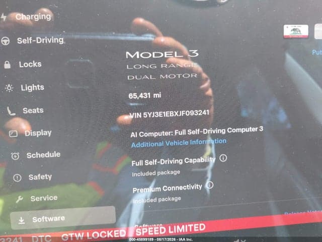 2018 TESLA MODEL 3 LONG RANGE/PERFORMANCE 7