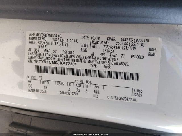 2018 FORD TRANSIT-250 9