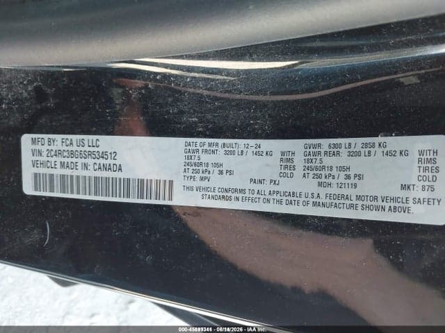 2025 CHRYSLER PACIFICA SELECT 9