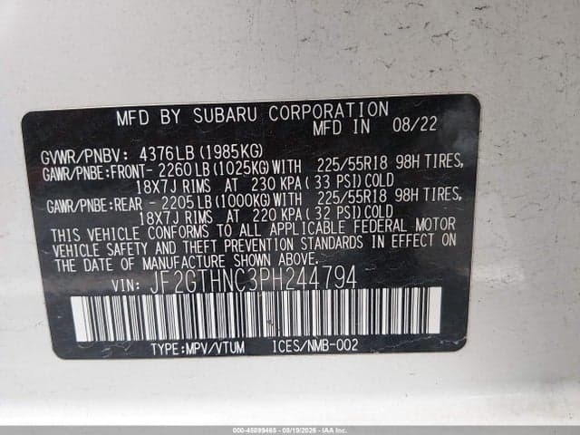 2023 SUBARU CROSSTREK LIMITED 9