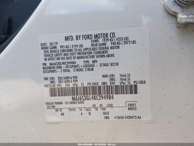 2019 FORD ECOSPORT SE 9