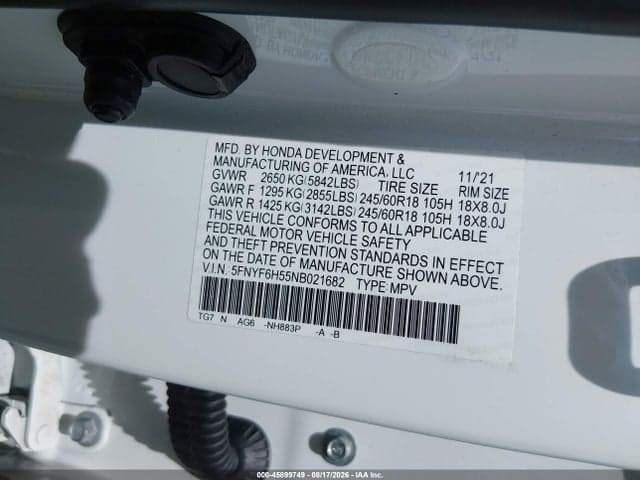 2022 HONDA PILOT AWD EX-L 8