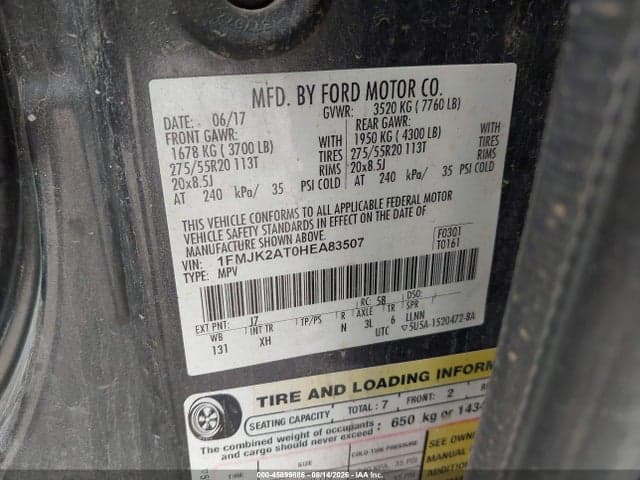 2017 FORD EXPEDITION EL LIMITED 9