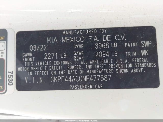 2022 KIA FORTE GT 9