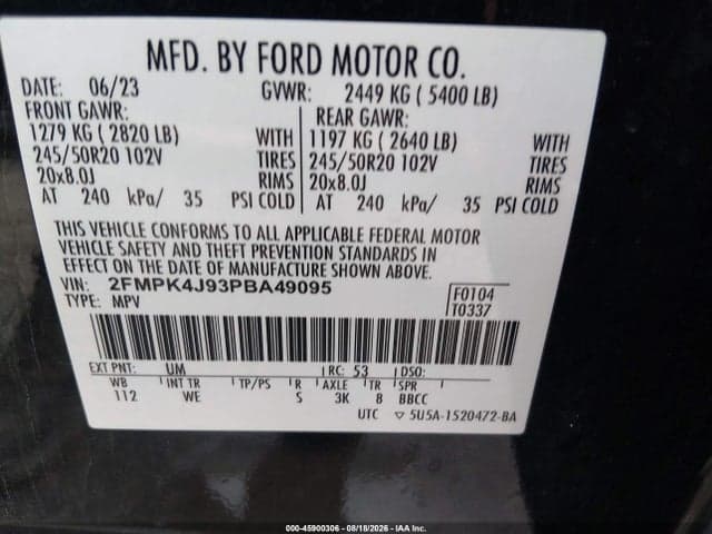 2023 FORD EDGE ST-LINE 9