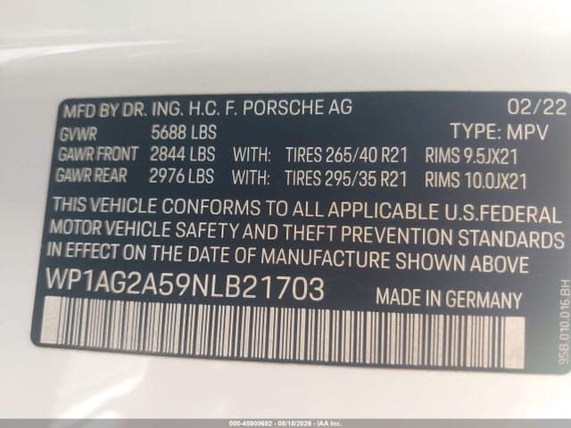 2022 PORSCHE MACAN S 9