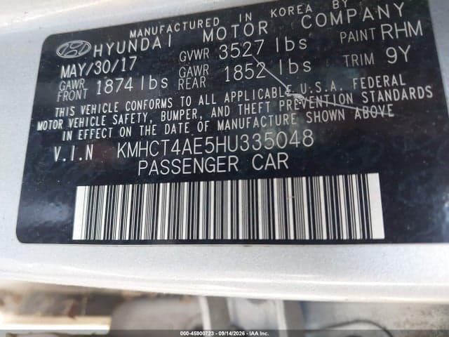 2017 HYUNDAI ACCENT SE 9