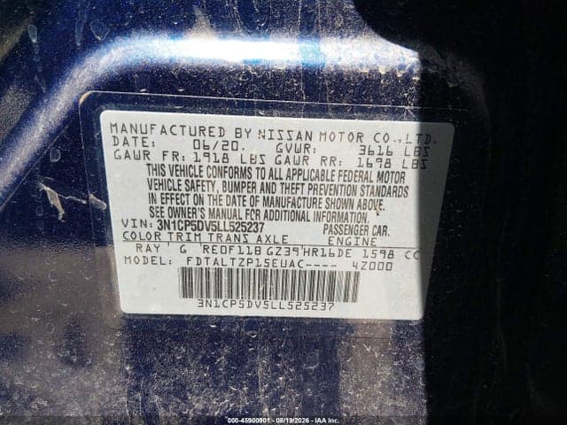 2020 NISSAN KICKS SR XTRONIC CVT 9