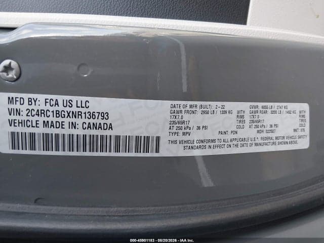 2022 CHRYSLER PACIFICA TOURING L 7