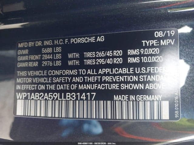 2020 PORSCHE MACAN S 9