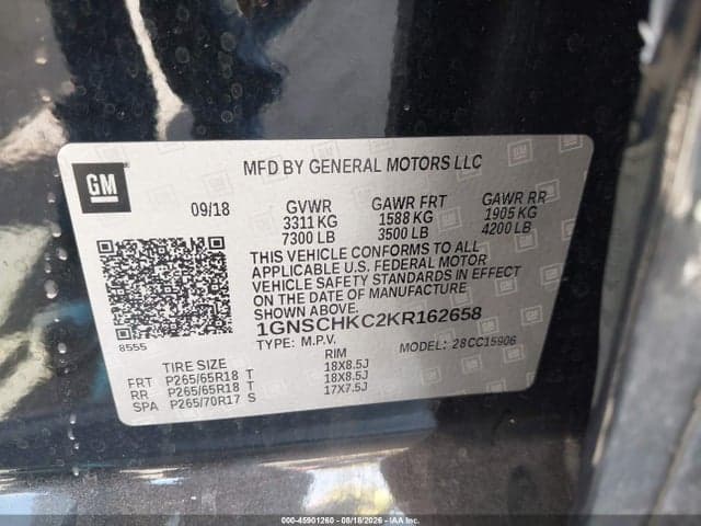 2019 CHEVROLET SUBURBAN LT 9