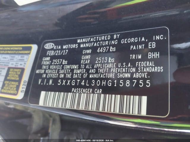 2017 KIA OPTIMA LX 9