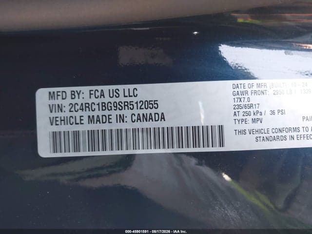 2025 CHRYSLER PACIFICA SELECT 9
