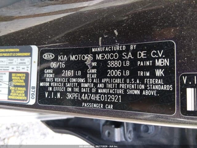 2017 KIA FORTE LX 9