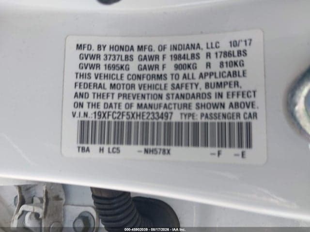 2017 HONDA CIVIC LX 9