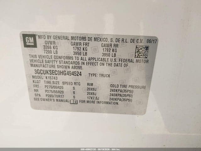 2017 CHEVROLET SILVERADO 1500 LTZ 9
