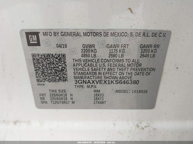 2019 CHEVROLET EQUINOX LT 9