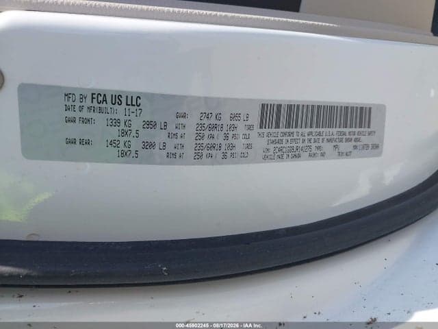 2018 CHRYSLER PACIFICA LIMITED 9