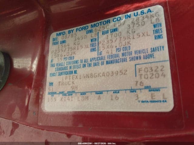 1986 FORD F150 9