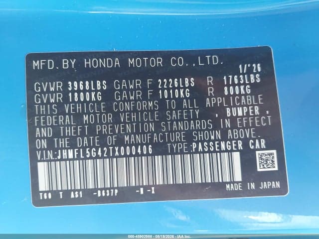 2026 HONDA CIVIC TYPE R 9
