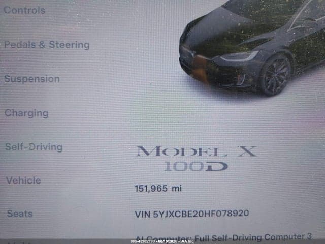 2017 TESLA MODEL X 100D/75D/90D 7