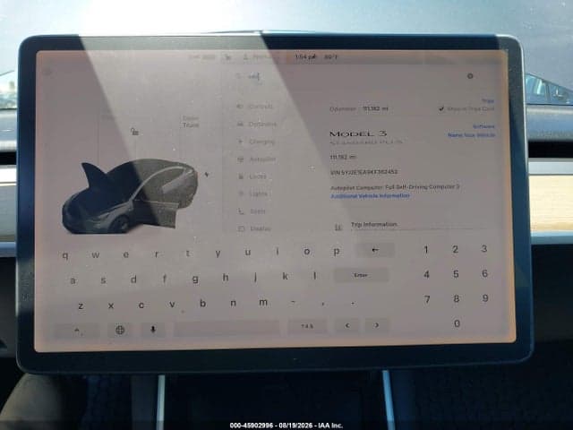 2019 TESLA MODEL 3 LONG RANGE/MID RANGE/STANDARD RANGE/STANDARD RANGE PLUS 7