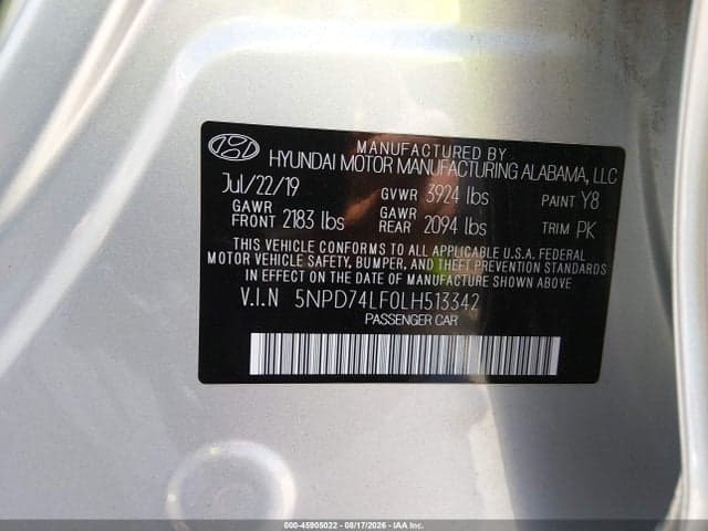 2020 HYUNDAI ELANTRA SE 9
