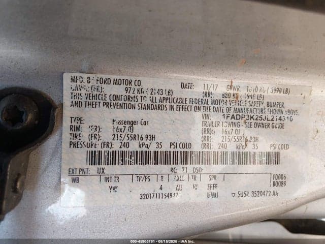 2018 FORD FOCUS SE 9