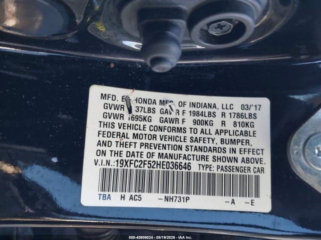 2017 HONDA CIVIC LX 9