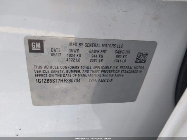 2017 CHEVROLET MALIBU LS 9