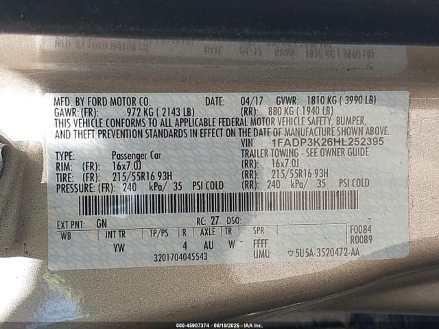 2017 FORD FOCUS SE 9