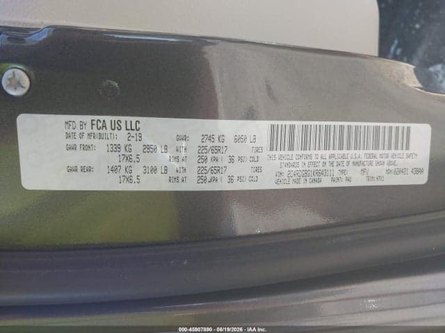 2019 DODGE GRAND CARAVAN SE 9