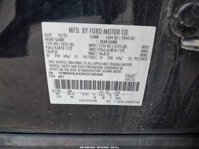2022 FORD EXPLORER TIMBERLINE 9