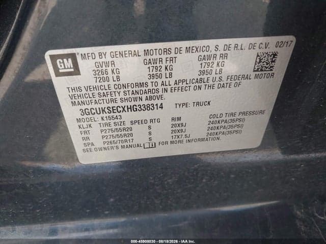 2017 CHEVROLET SILVERADO 1500 LTZ 9