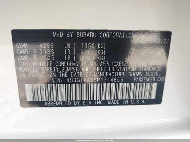 2023 SUBARU IMPREZA BASE 5-DOOR 9