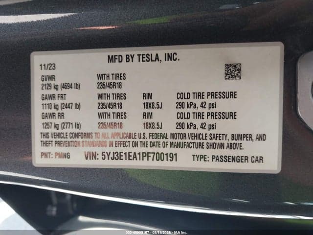 2023 TESLA MODEL 3 REAR-WHEEL DRIVE 9