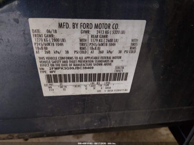2018 FORD EDGE SE 9