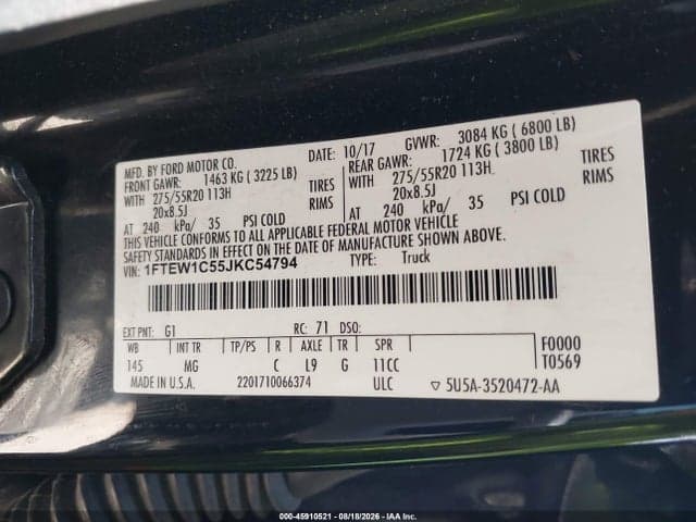 2018 FORD F-150 XLT 9