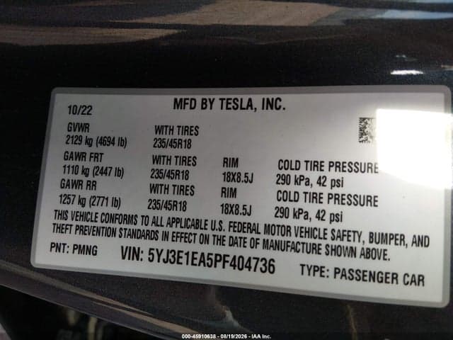 2023 TESLA MODEL 3 REAR-WHEEL DRIVE 9