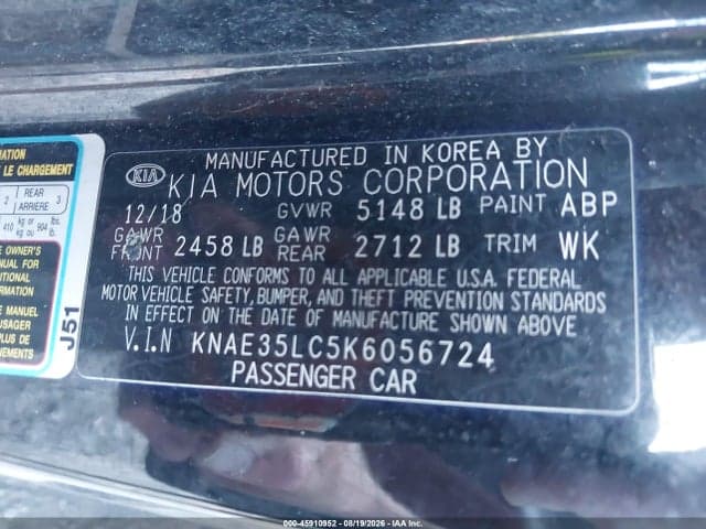 2019 KIA STINGER GT 9