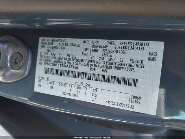 2025 FORD ESCAPE PHEV 9