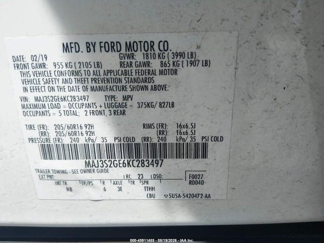 2019 FORD ECOSPORT SE 9