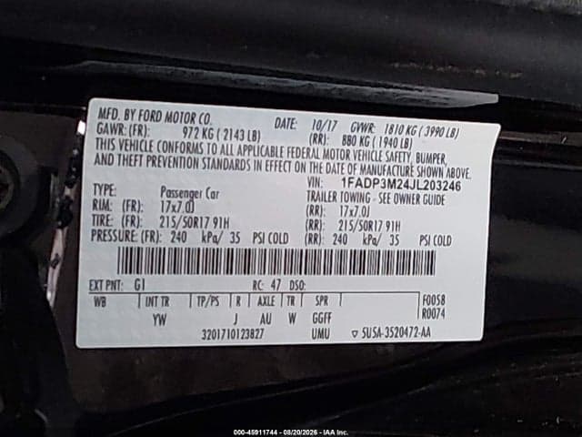 2018 FORD FOCUS SEL 9