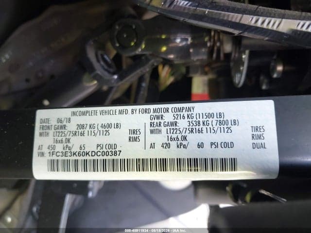 2019 FORD E-350 STRIPPED 9
