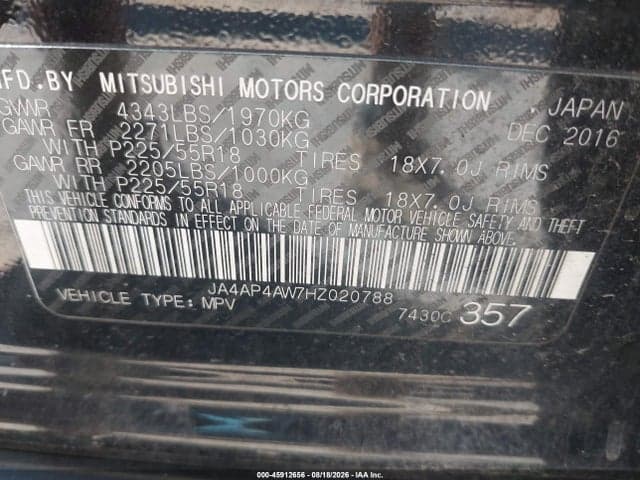 2017 MITSUBISHI OUTLANDER SPORT 2.4 SEL 9