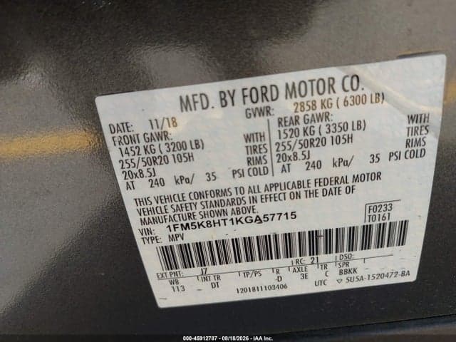 2019 FORD EXPLORER PLATINUM 9