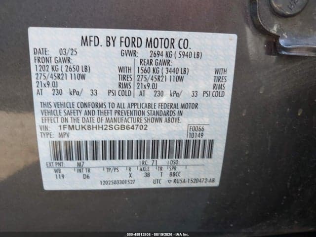 2025 FORD EXPLORER PLATINUM 9