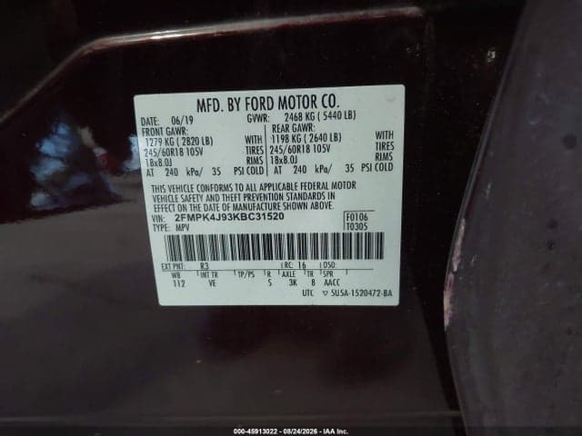 2019 FORD EDGE SEL 9